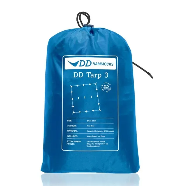 DD Recycled - Tarp 3 bleu by DD Hammocks DD-21430 color blue