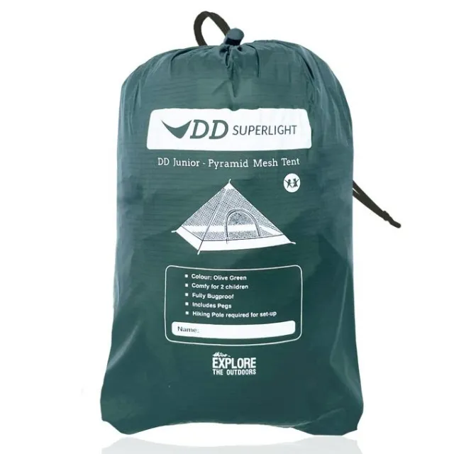 Junior Pyramid Mesh Tent Olive by DD Hammocks DD-21536 color black