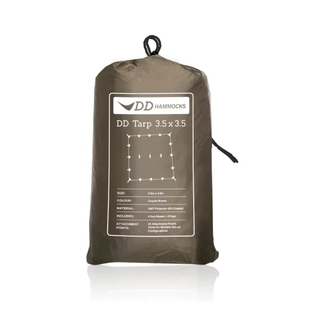 Tarp 3,5 x 3,5 Coyote brown by DD Hammocks DD-21396 color brown