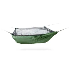 Frontline travel hammock with mosquito net Forest green by DD Hammocks DD-02125 color green